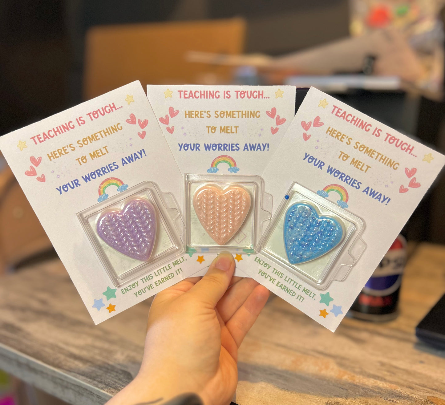 Teacher wax melt & card