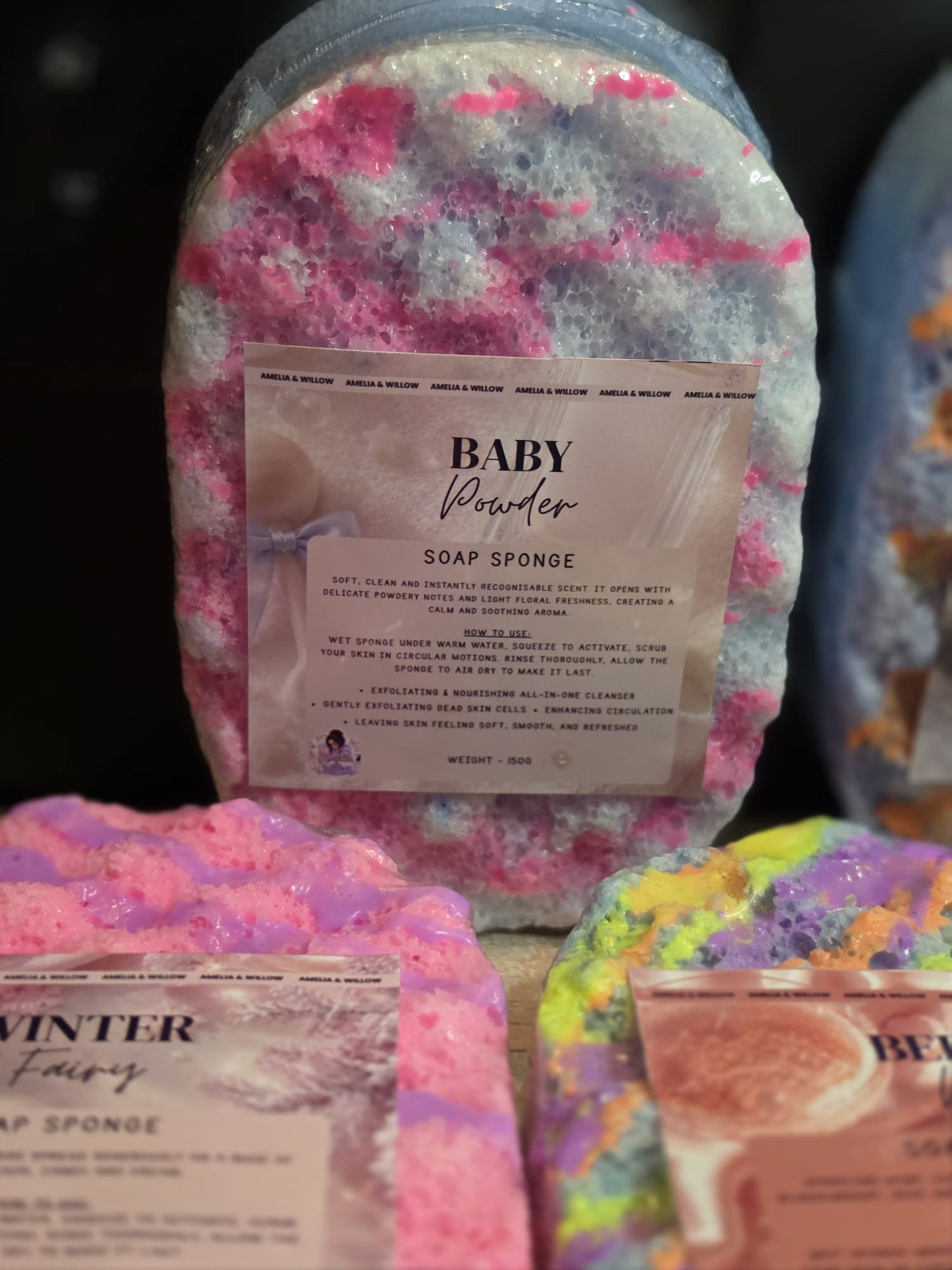 Jumbo scented soap sponges 150g