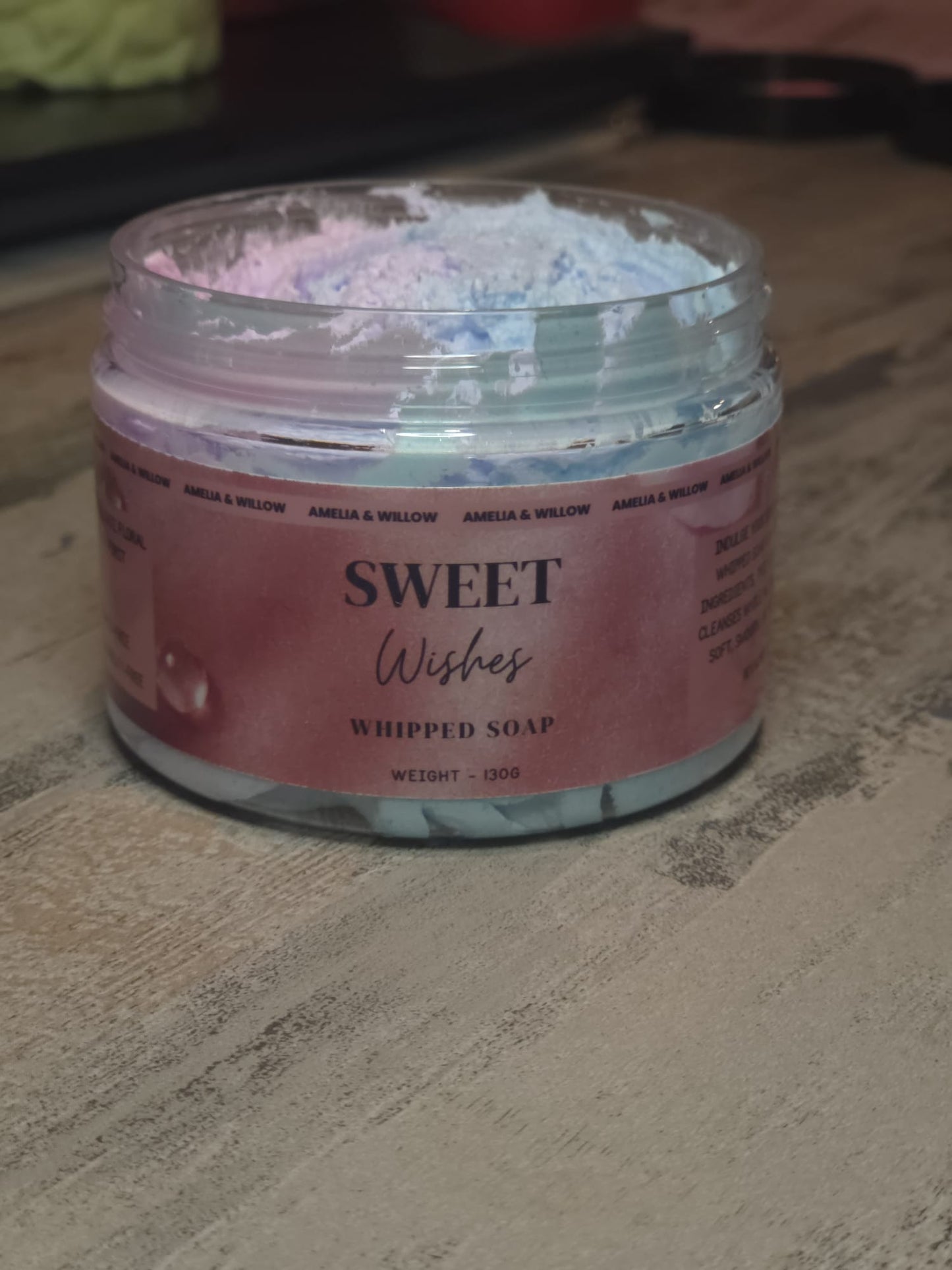 Whipped soap