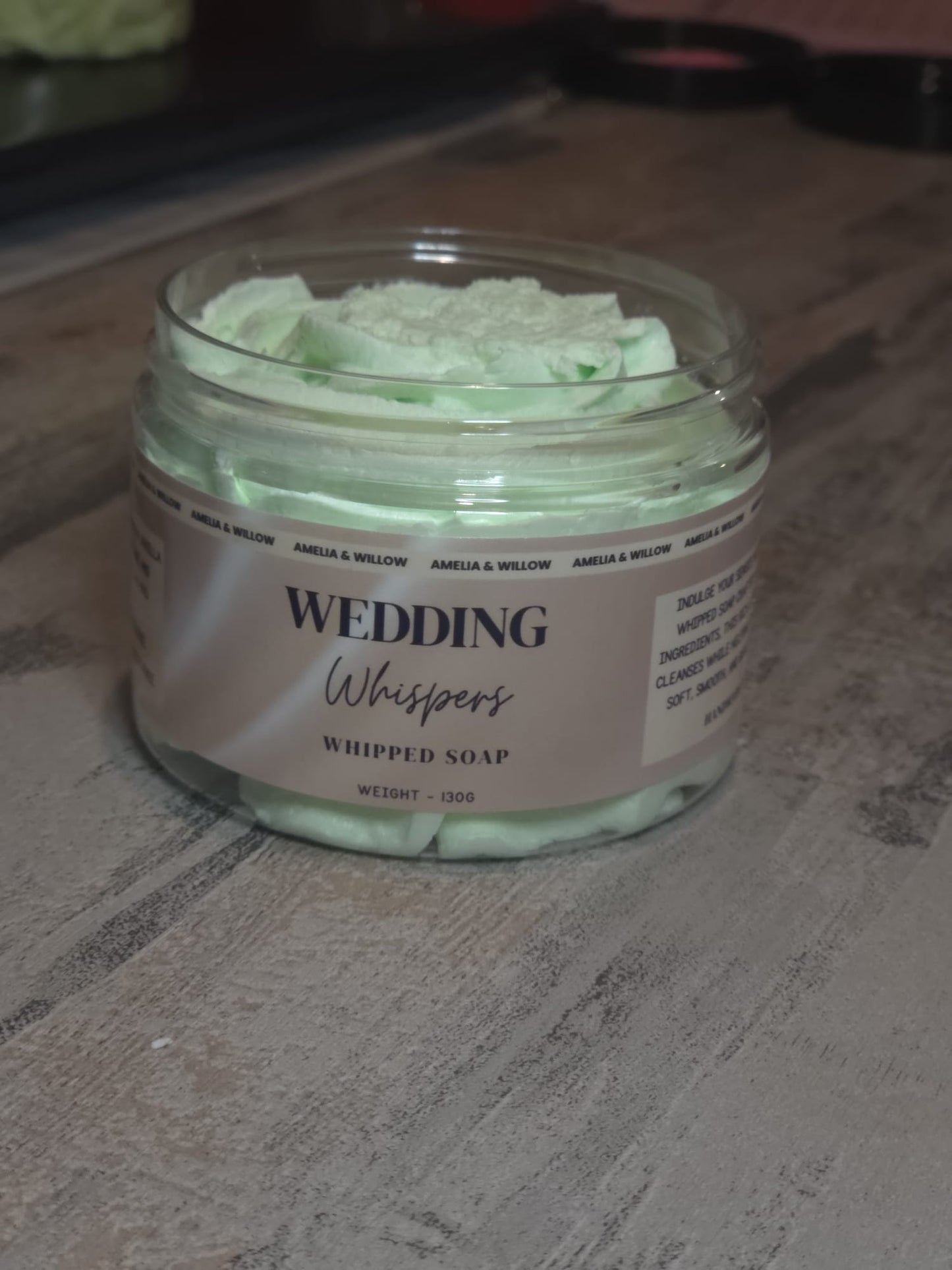 Whipped soap
