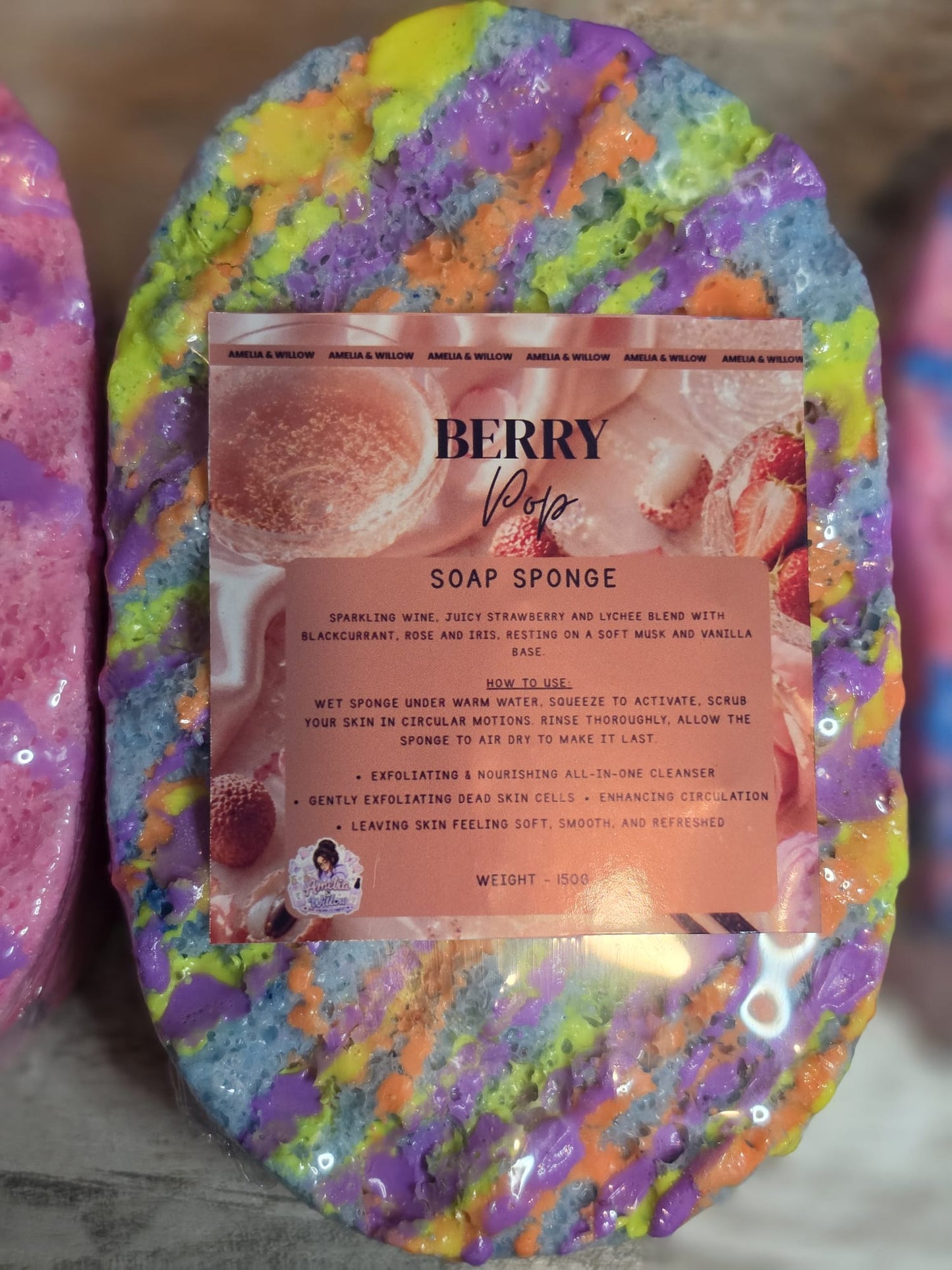Jumbo scented soap sponges 150g