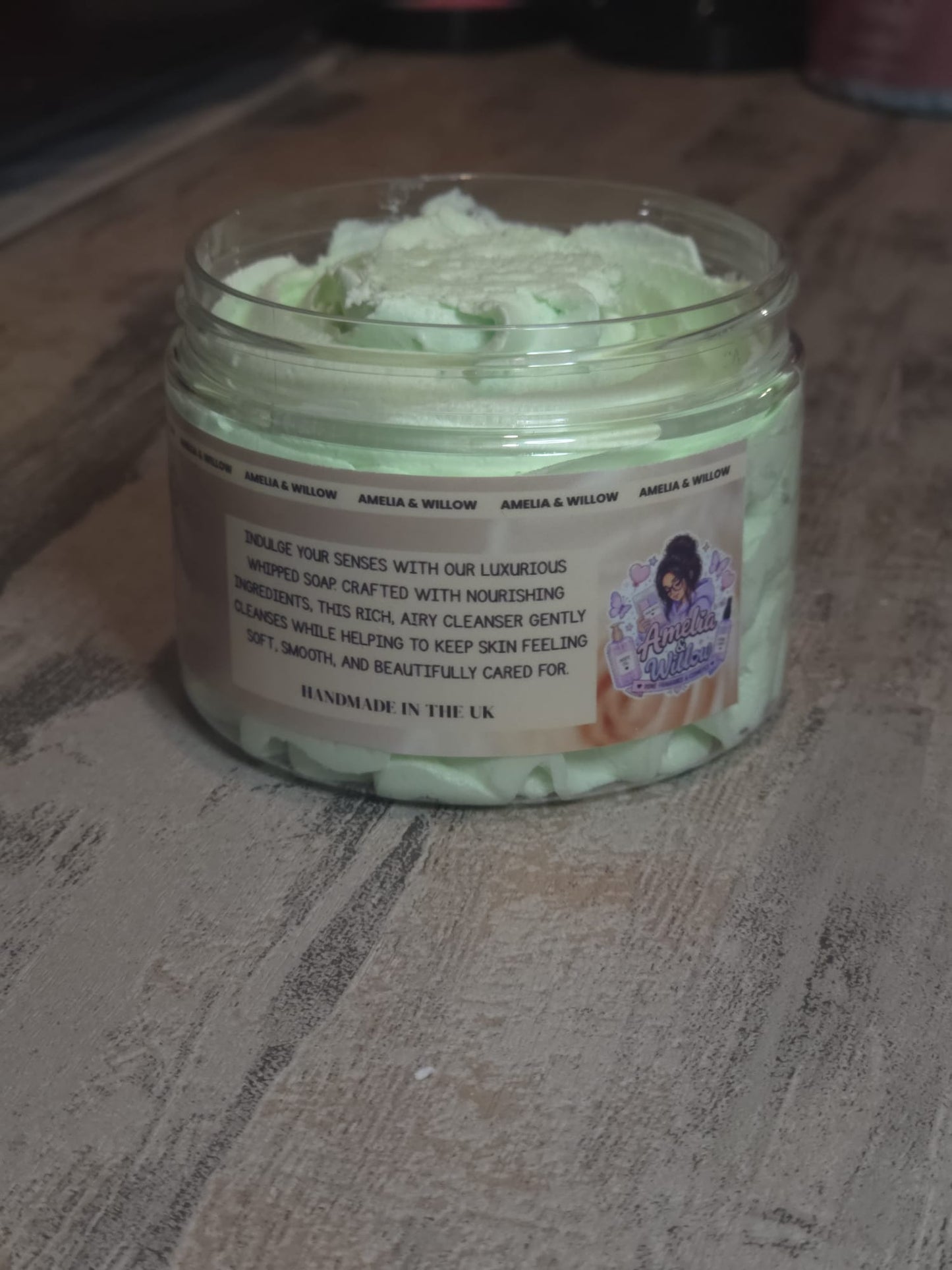 Whipped soap