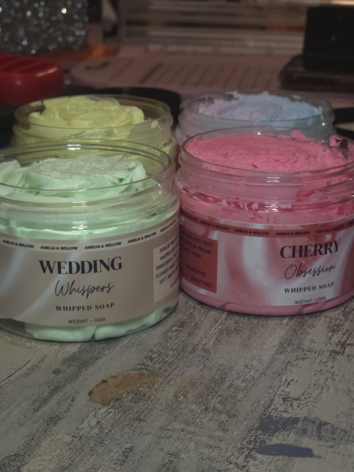 Whipped soap