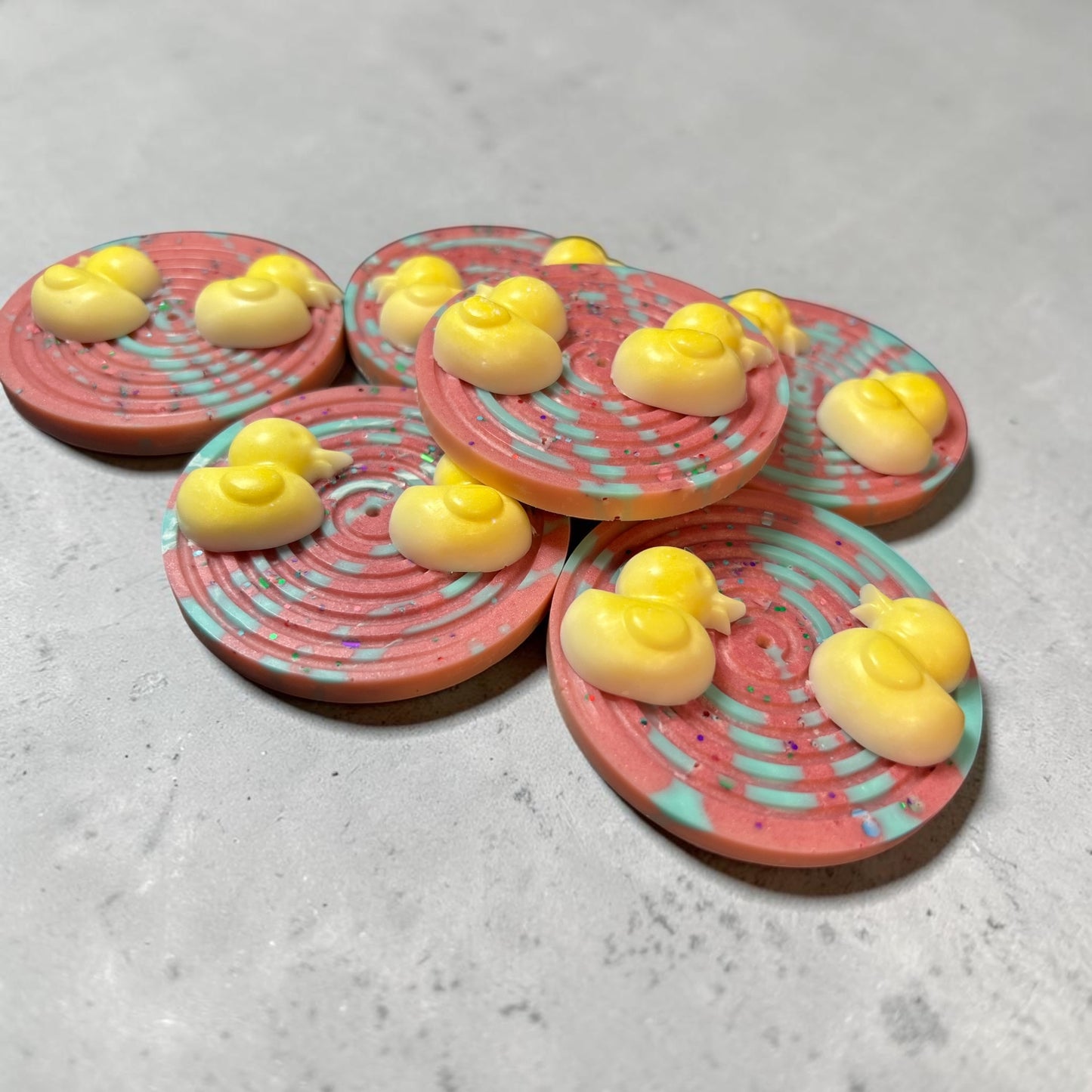 Rhubarb and vanilla swirl duck circle